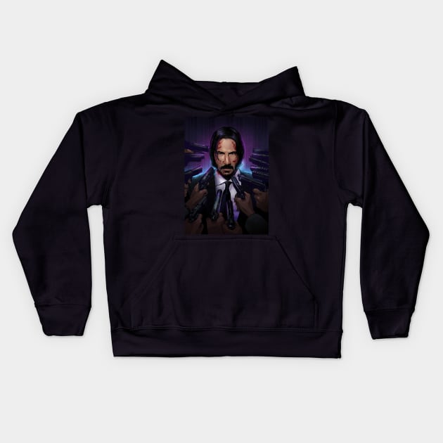 John Wick Kids Hoodie by nabakumov